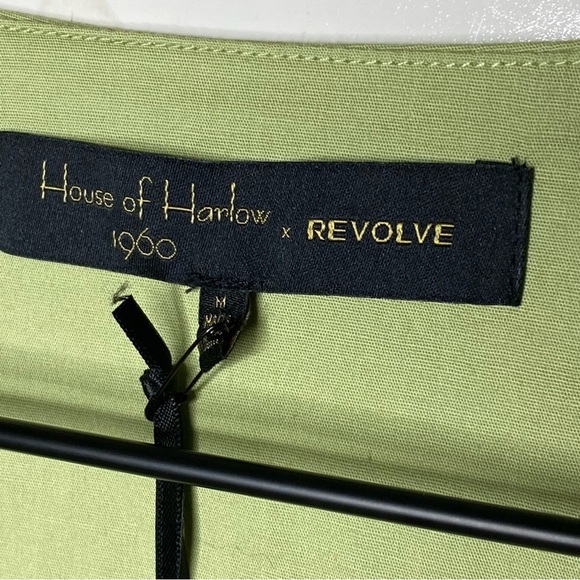 House of Harlow 1960 Revolve Jurie Puff Sleeve Green Blouse M NWT - Picture 4 of 10